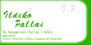ildiko pallai business card