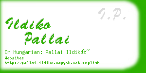 ildiko pallai business card